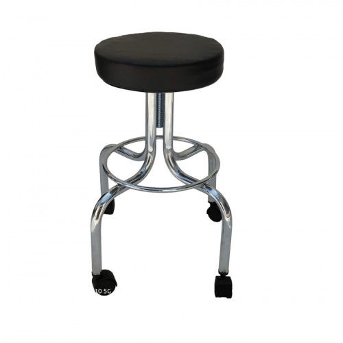 BANCO GIRATORIO TAPIZADO CON RUEDAS